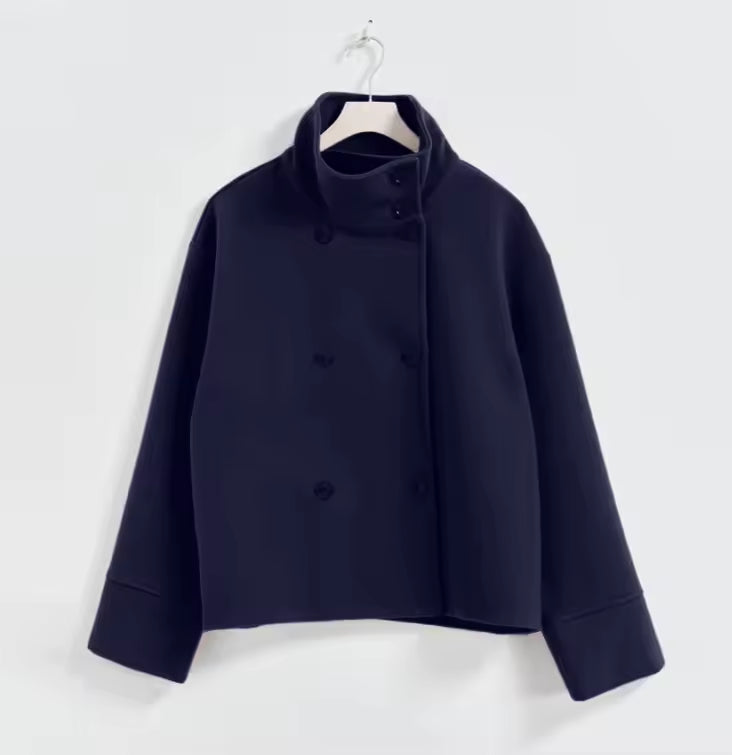 Elise - Women Double Breasted Short Jacket