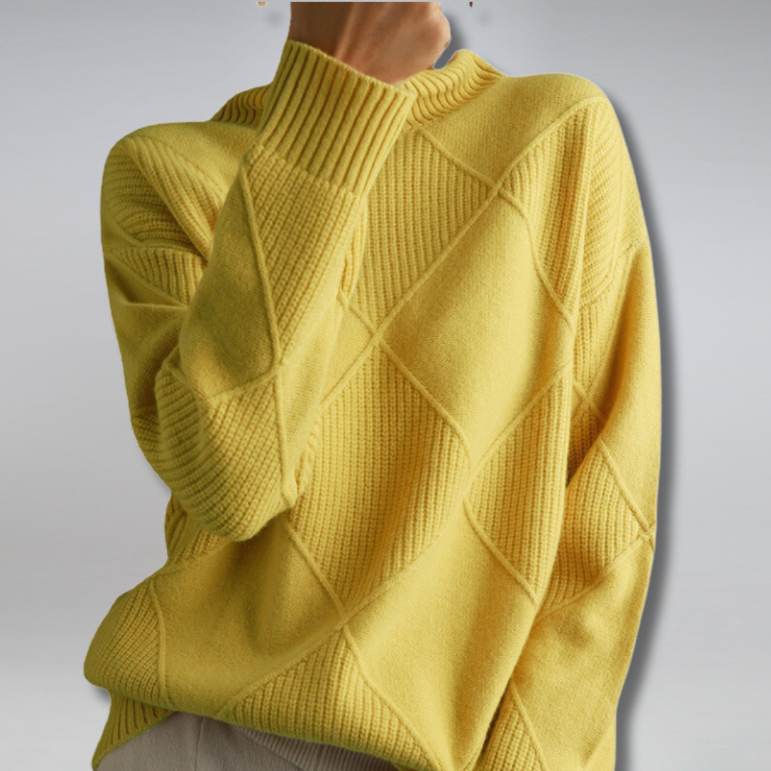 Evelora – Maglione a collo alto in cashmere per donna