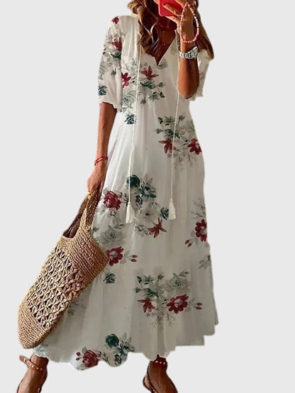 Amelisse - Boho letnia sukienka maxi