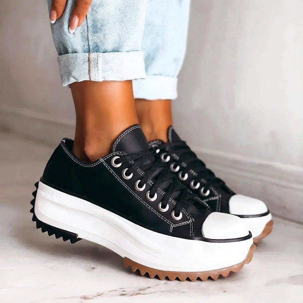 Bellah – Sneakers con zeppa e lacci per tutti i giorni da donna