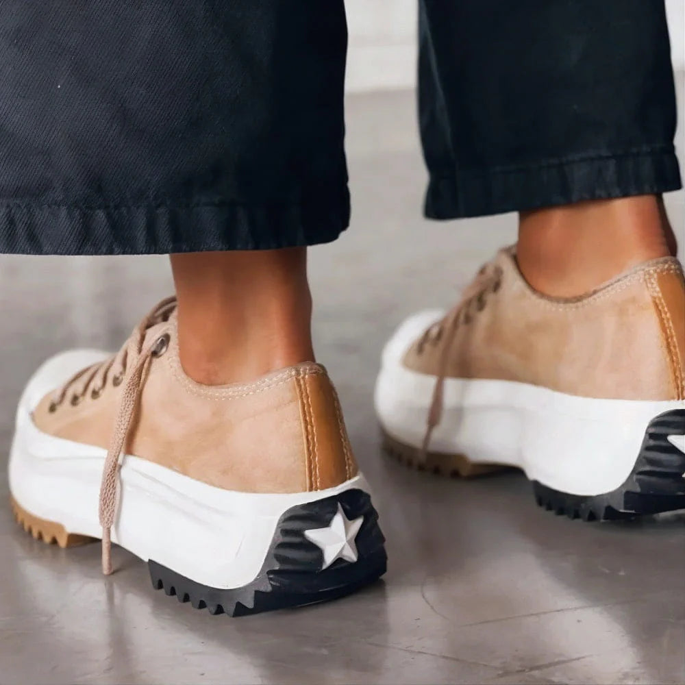 Bellah – Sneakers con zeppa e lacci per tutti i giorni da donna