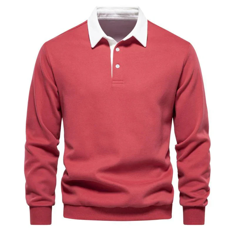 Lucien - Polo a maniche lunghe premium da uomo