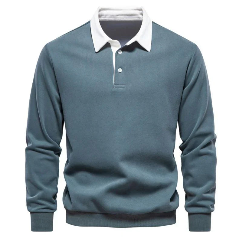 Lucien - Polo a maniche lunghe premium da uomo