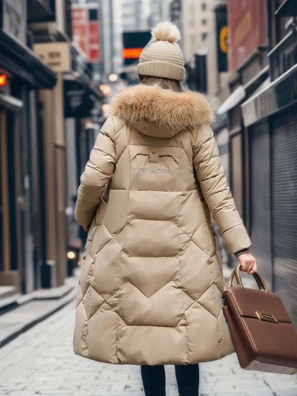 Iselotte – Women’s Long Puffer Down Coat with Collar