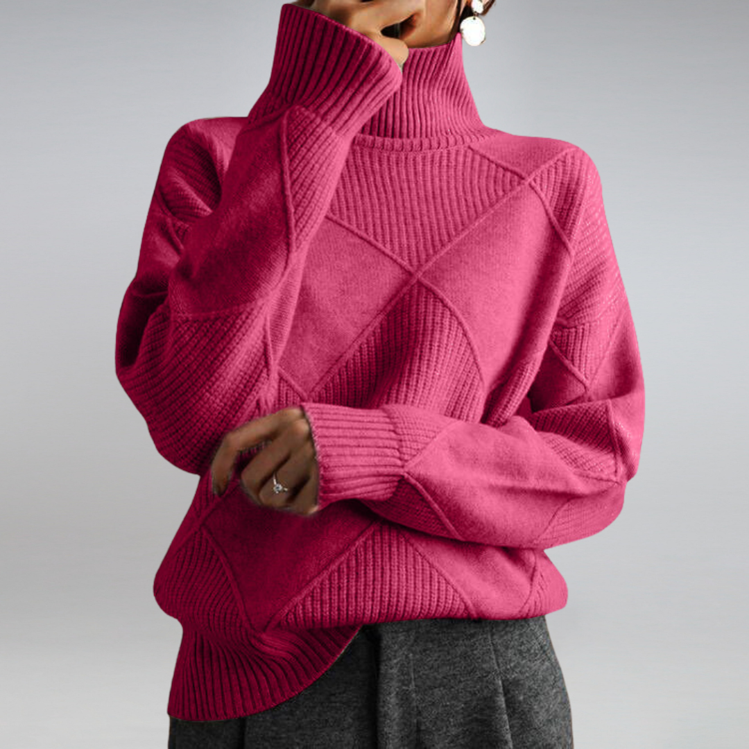 Evelora – Maglione a collo alto in cashmere per donna