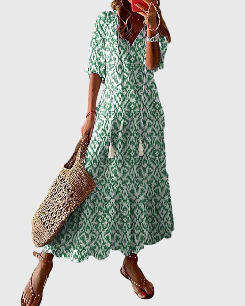 Amelisse - Boho letní maxi šaty