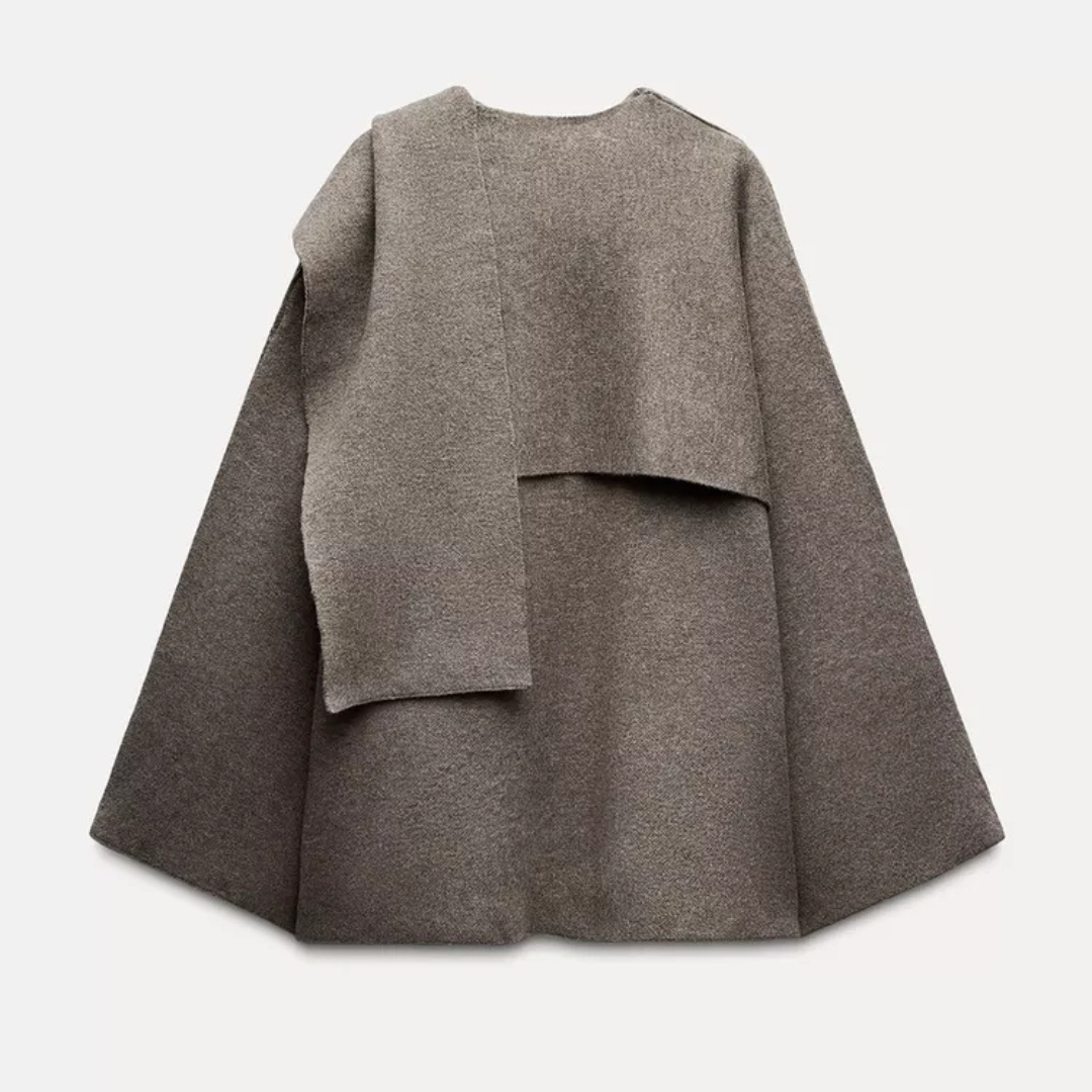 Emmeline – Women’s Asymmetrical Wool Poncho