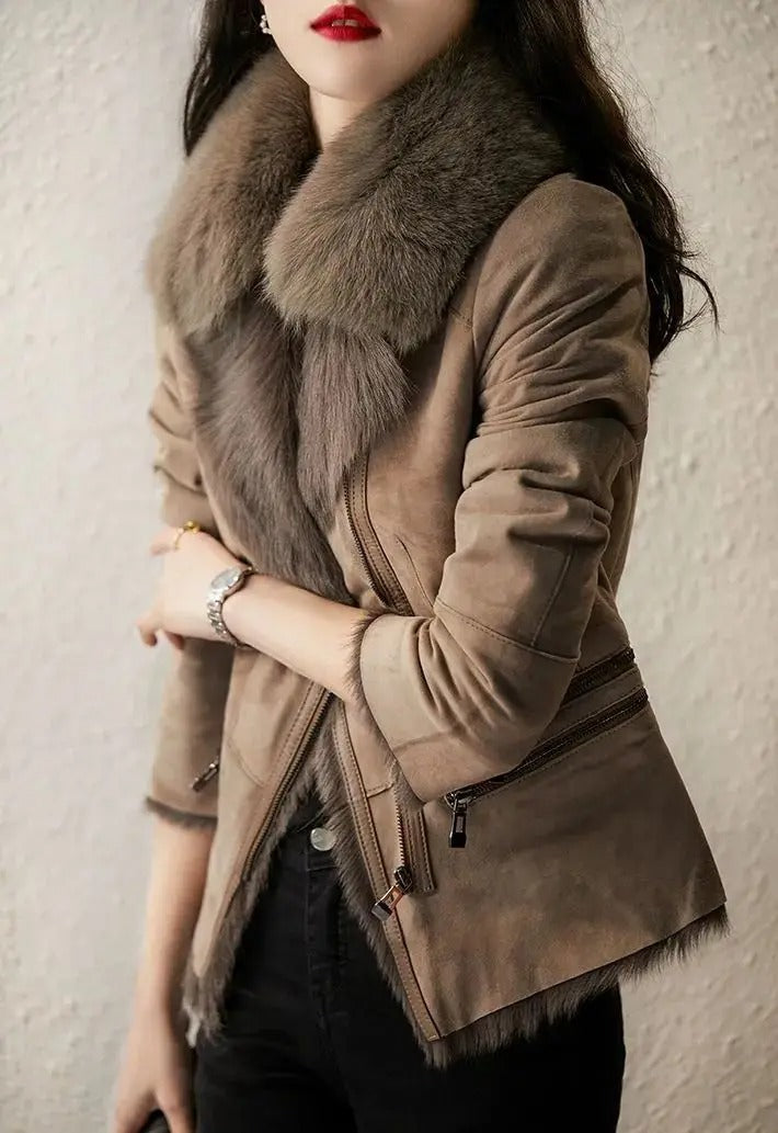 Rovella - Damen Biker-Zipperjacke