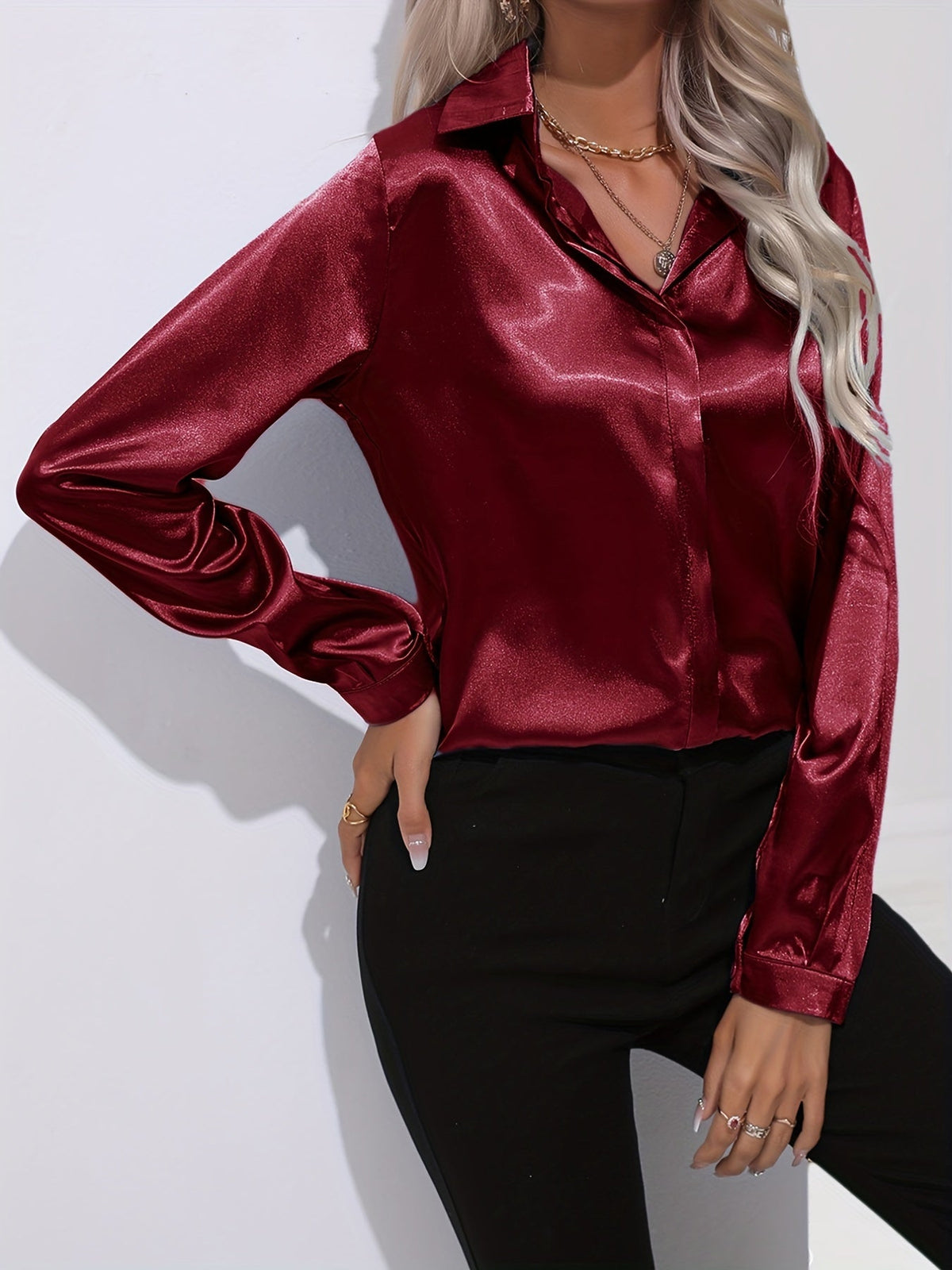 Julia – Women’s Satin Blouse