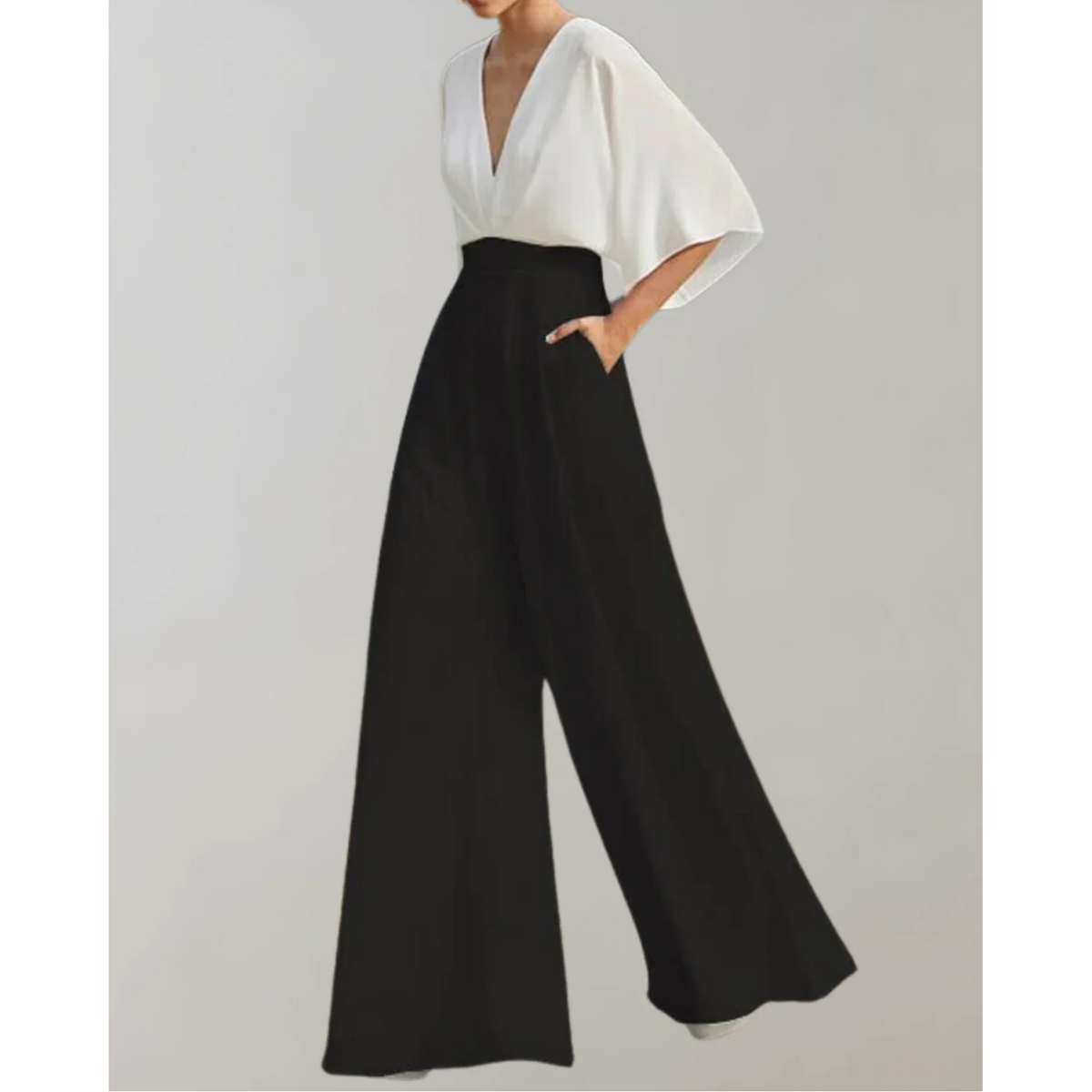Celiane – Womens Wide Leg Fitted Jumpsuit