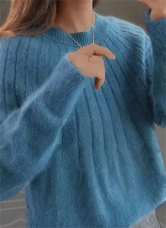 Sylvette – Damen Warmer und flauschiger Kaschmirpullover