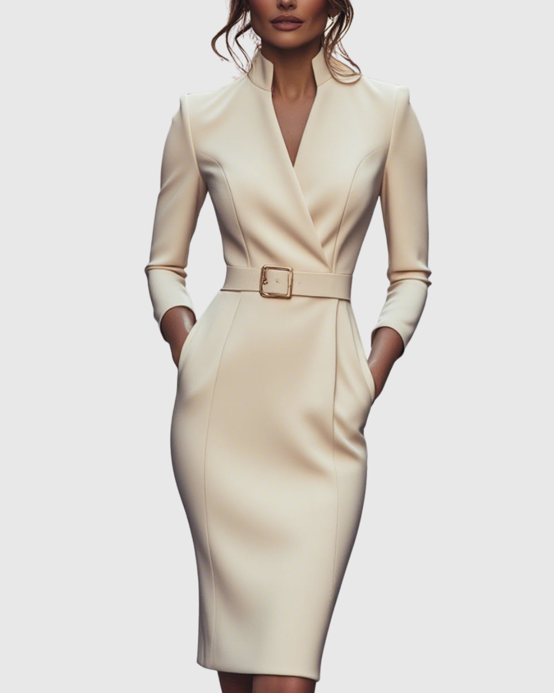 Clarivelle - Elegant Midi Dress
