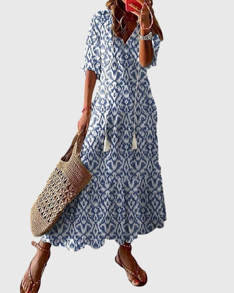 Amelisse - Boho letní maxi šaty