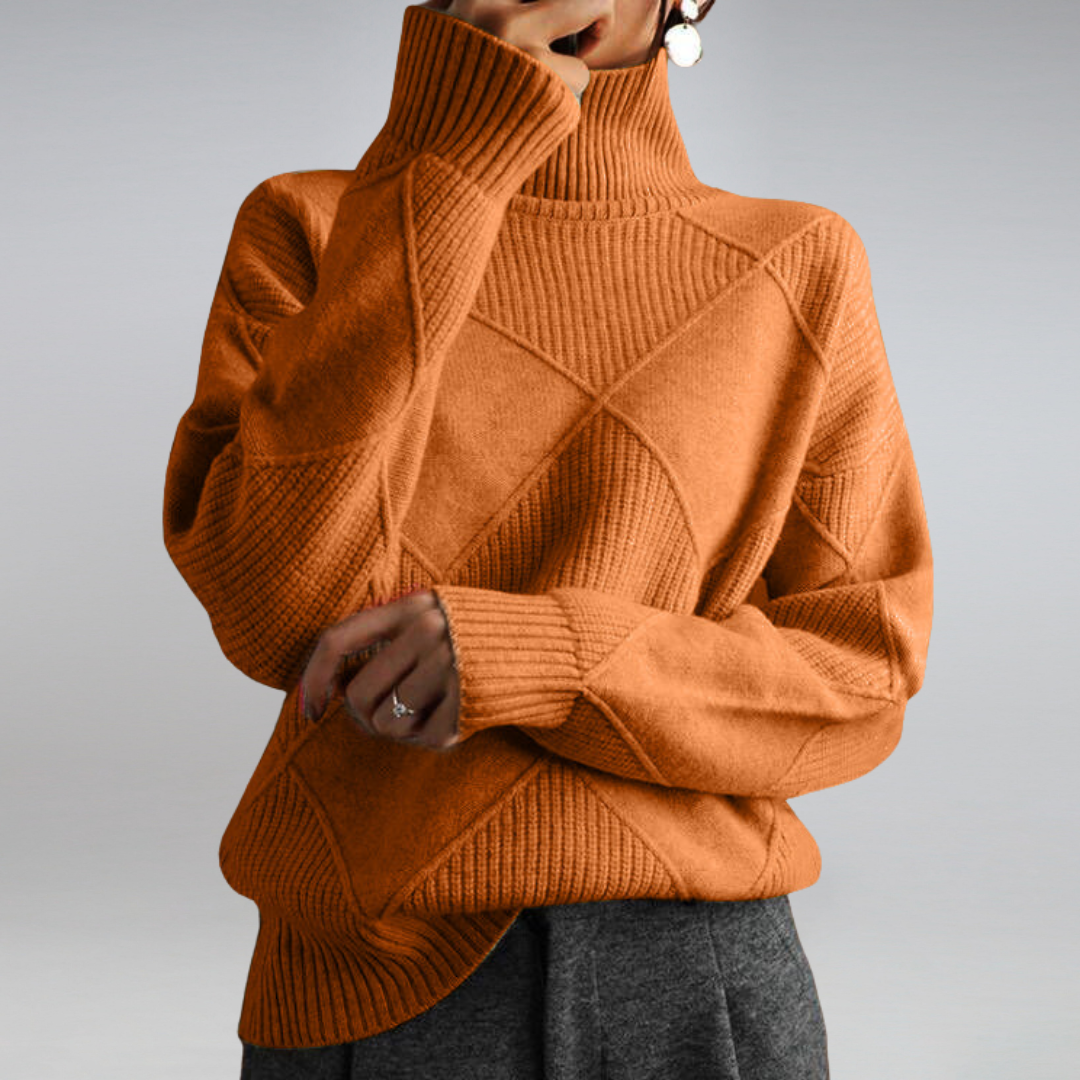 Evelora – Maglione a collo alto in cashmere per donna