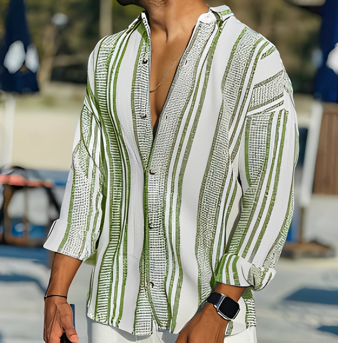 Clark – Mens Relaxed Striped Shirt
