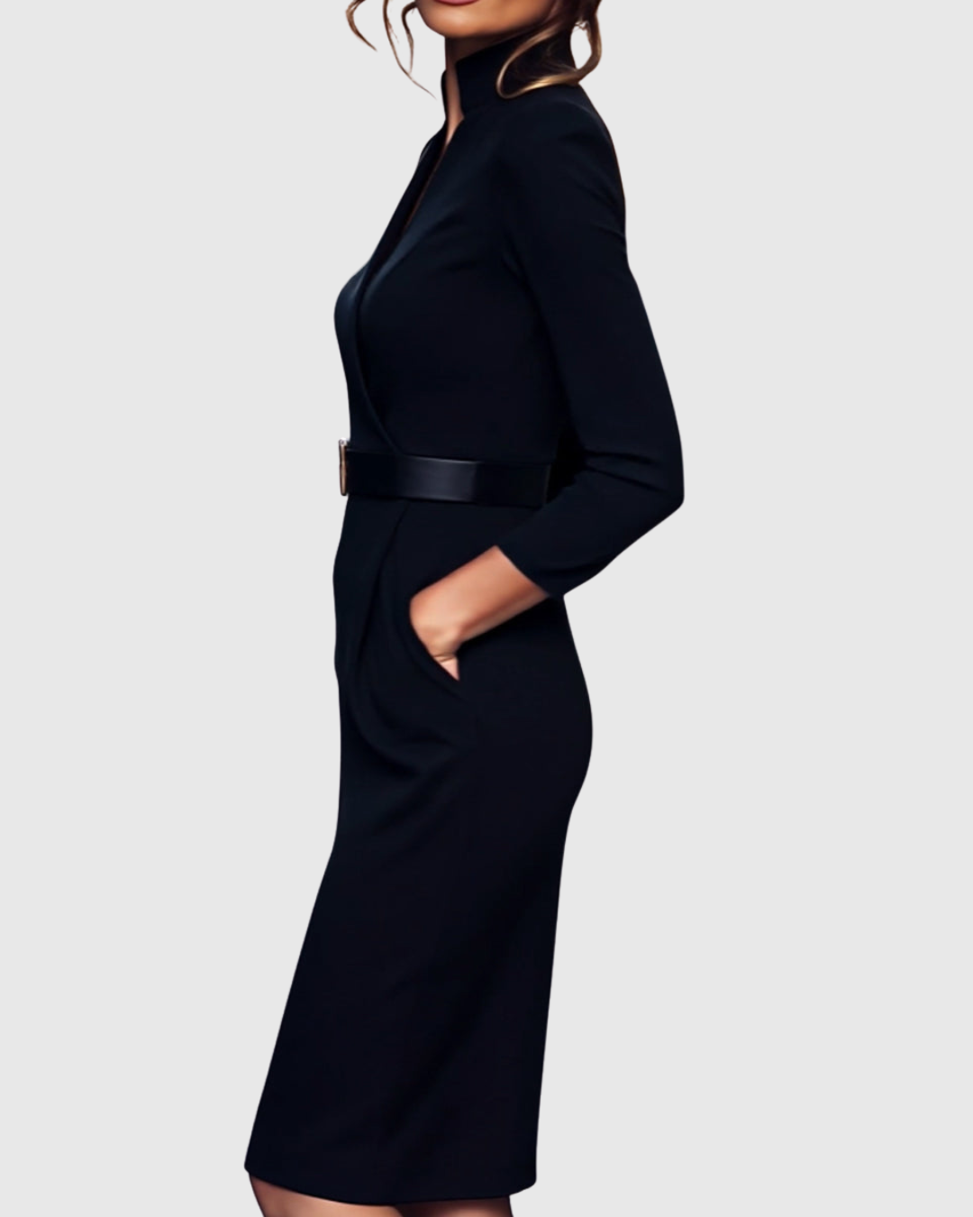 Clarivelle - Elegant Midi Dress