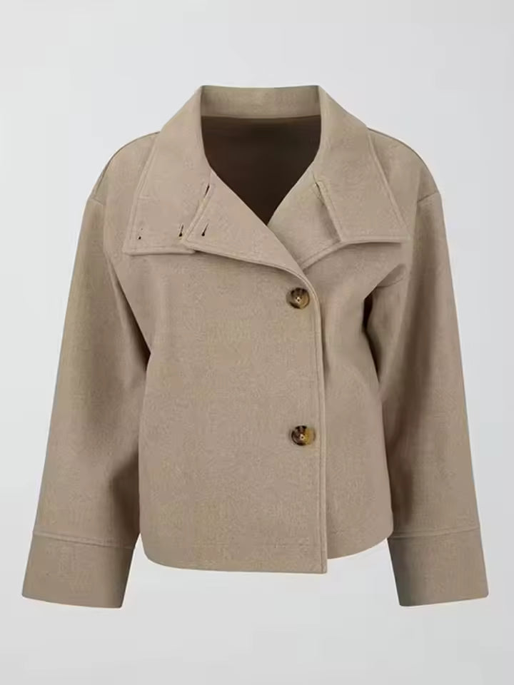 Manteau court pour femme – Croisé avec boutons