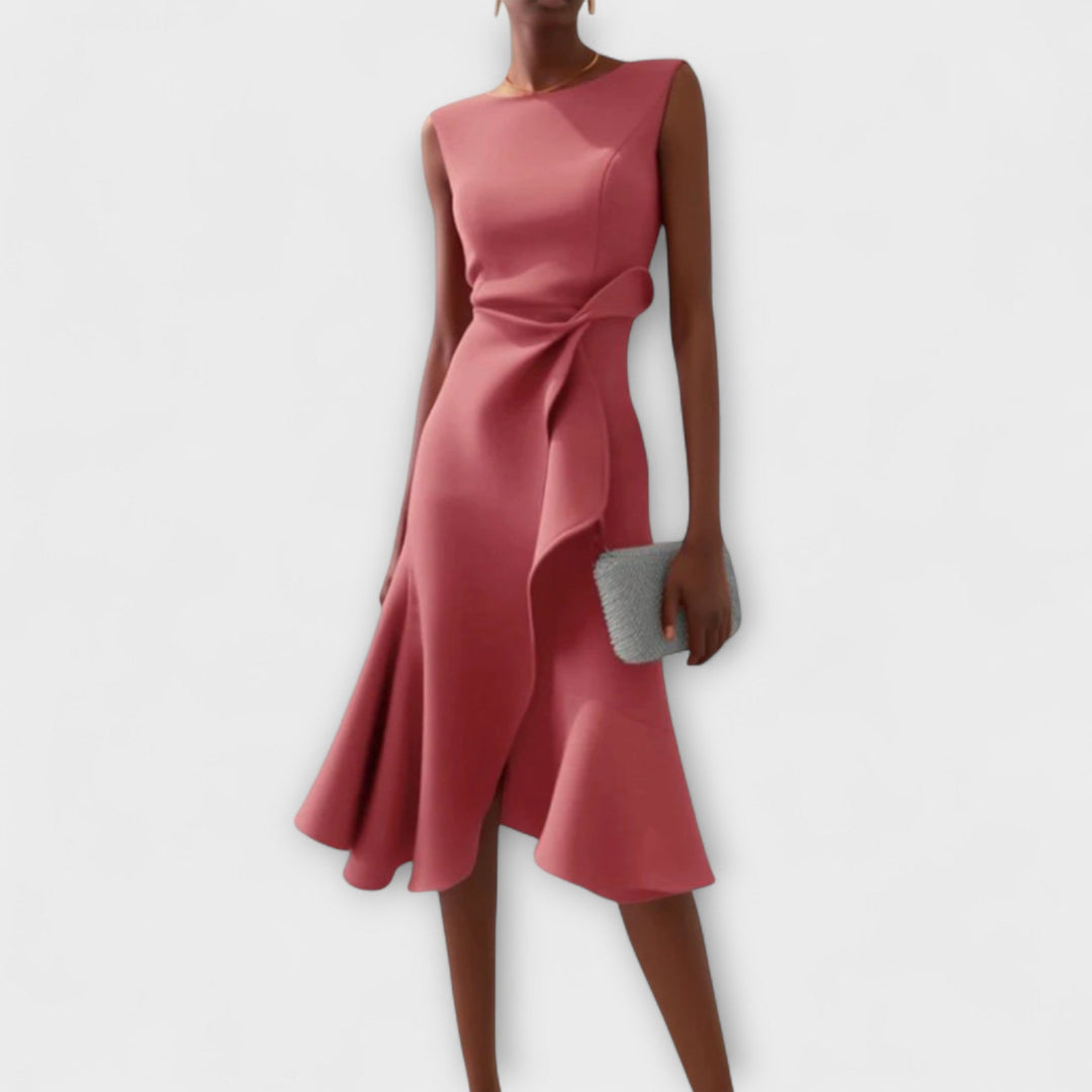 Waelise – Ärmelloses plissiertes Midikleid