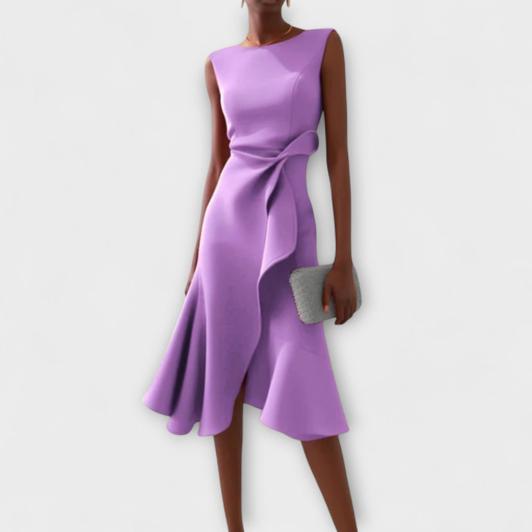 Waelise – Ärmelloses plissiertes Midikleid