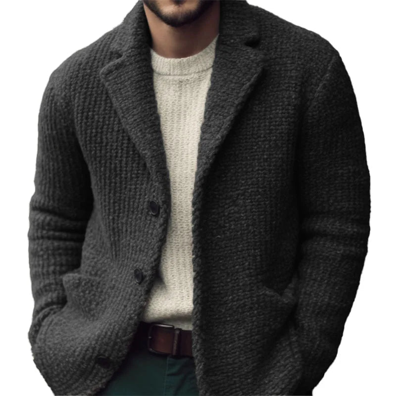 Derinor – Men’s Soft Knit Cardigan with Button Closure