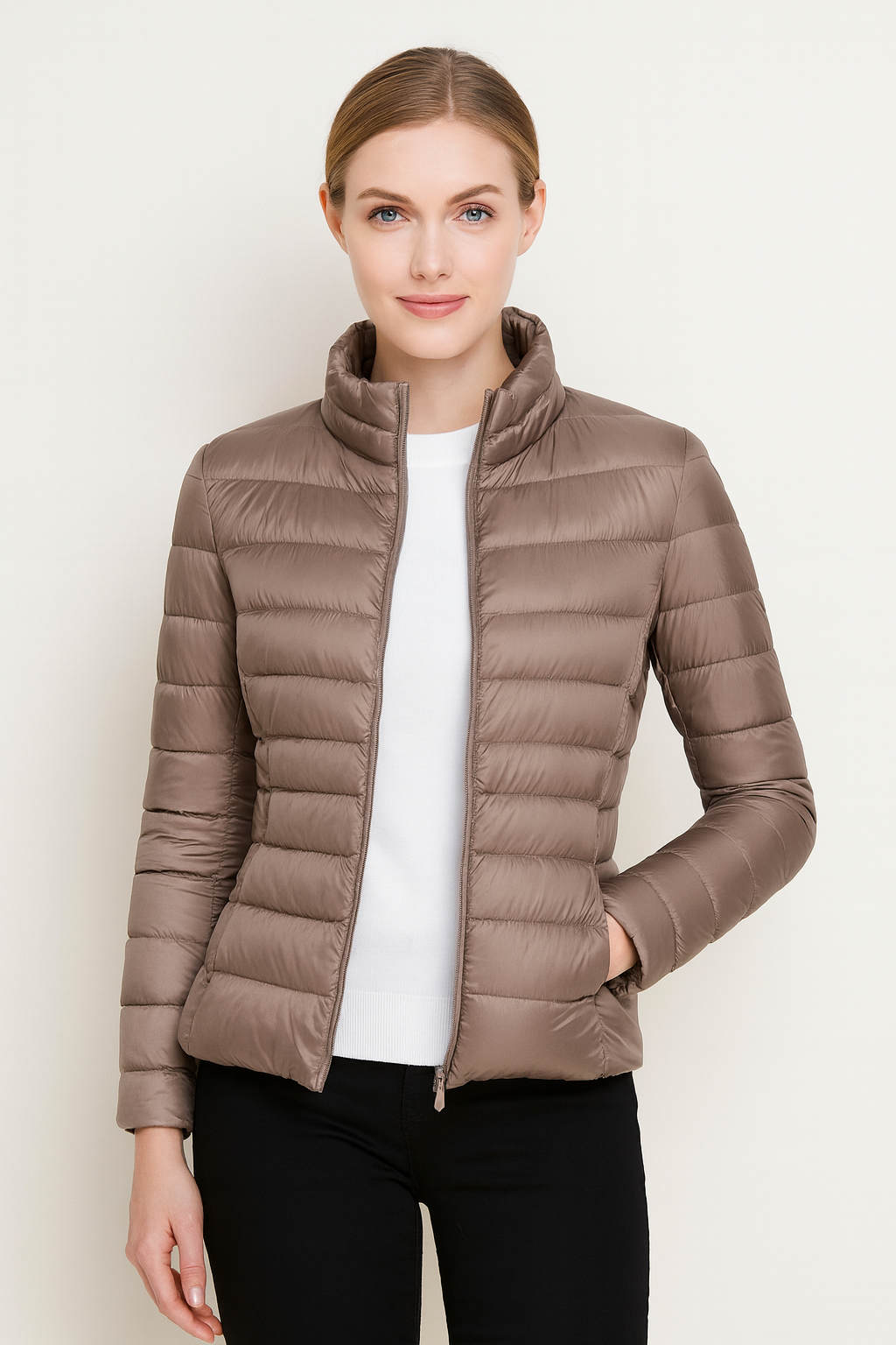 Ismera – Women’s Zip Up Quilted Jacket With Pockets