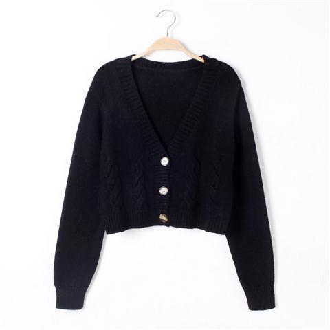 Elenora – Women’s Short Cable Knit Cardigan