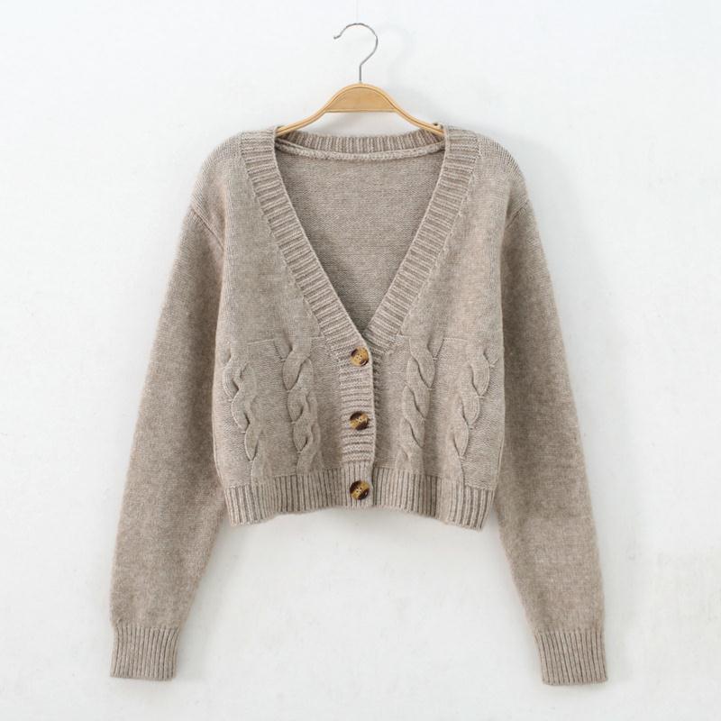 Elenora – Women’s Short Cable Knit Cardigan