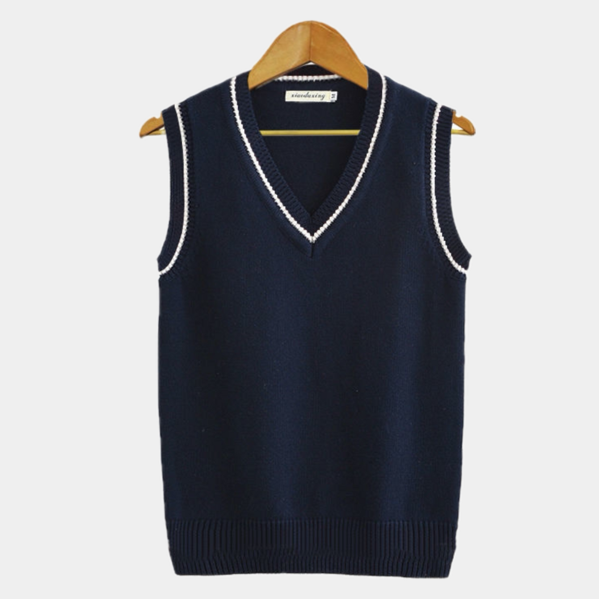 Brennor – Chaleco de punto clásico para hombre con cuello en V