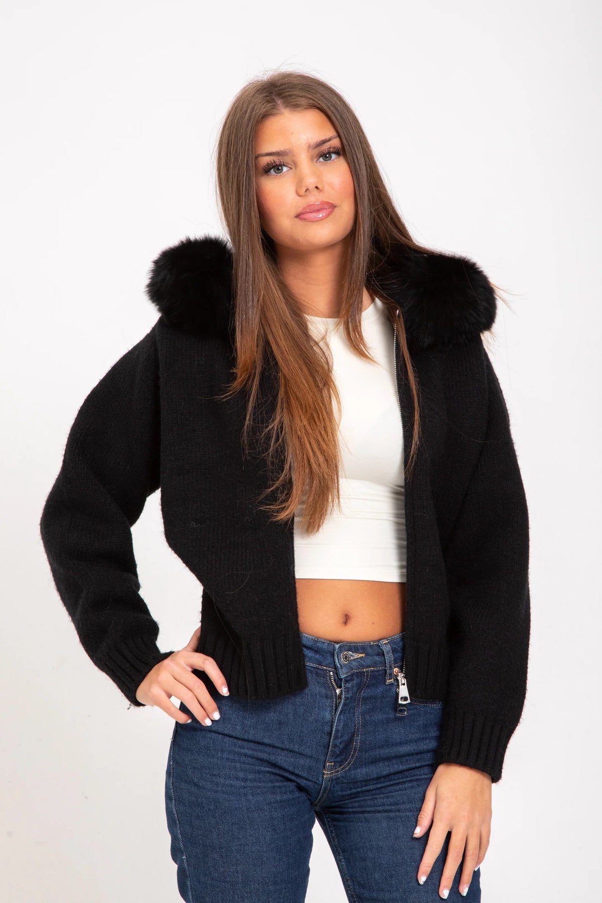 Elaria  - Faux Fur Cardigan