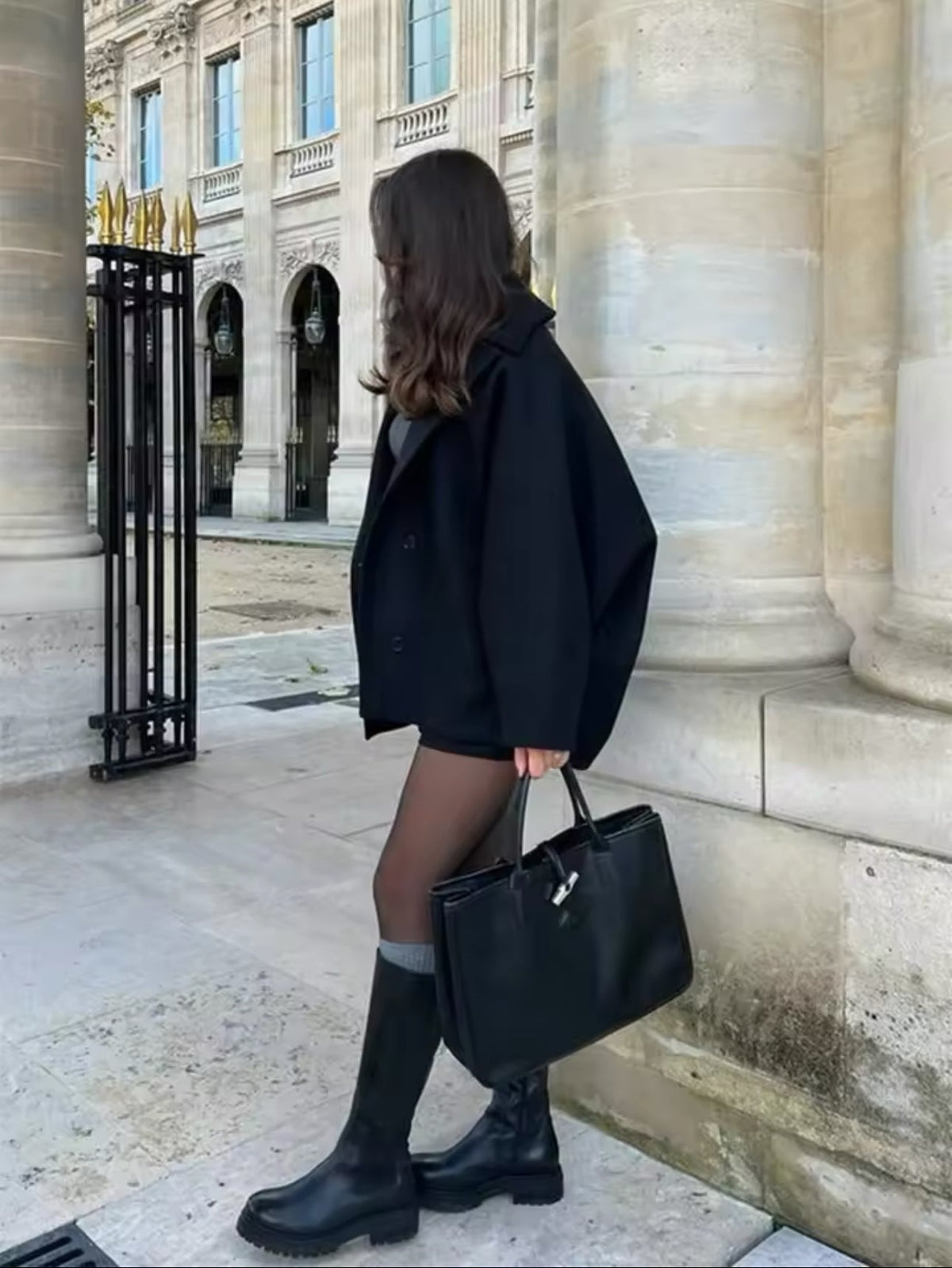 Valestra – Damen Oversize Wollmantel
