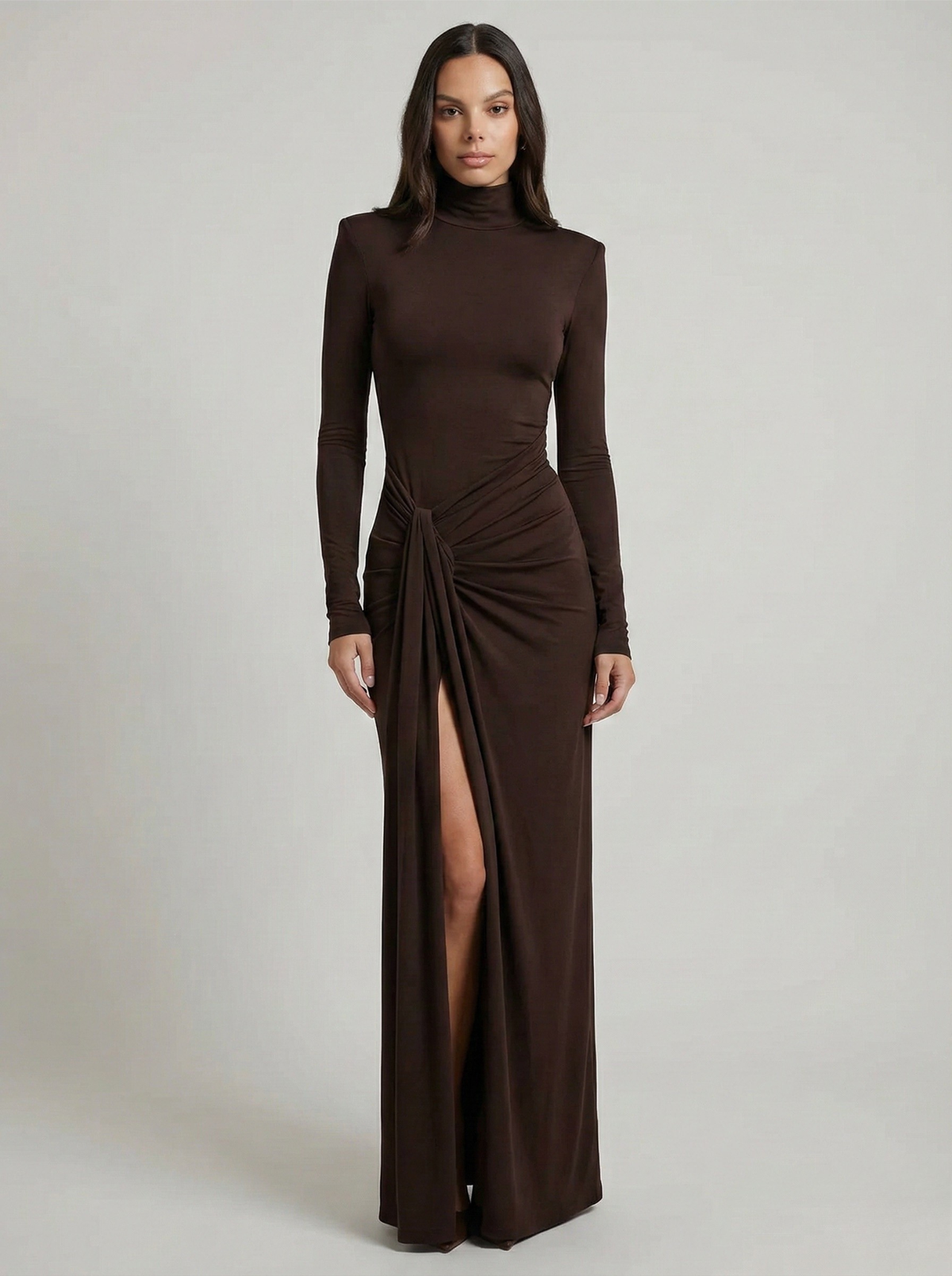 Lunarie - Ráncolt elegáns maxi ruha