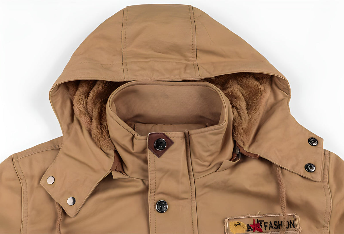 Draxien – Giacca Impermeabile da Uomo in Stile Militare