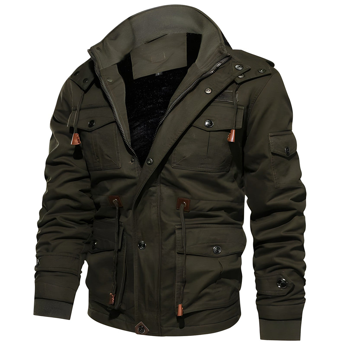 Draxien – Giacca Impermeabile da Uomo in Stile Militare