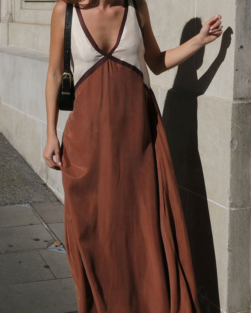 Lunévie - Contrast Flow Maxi ruha