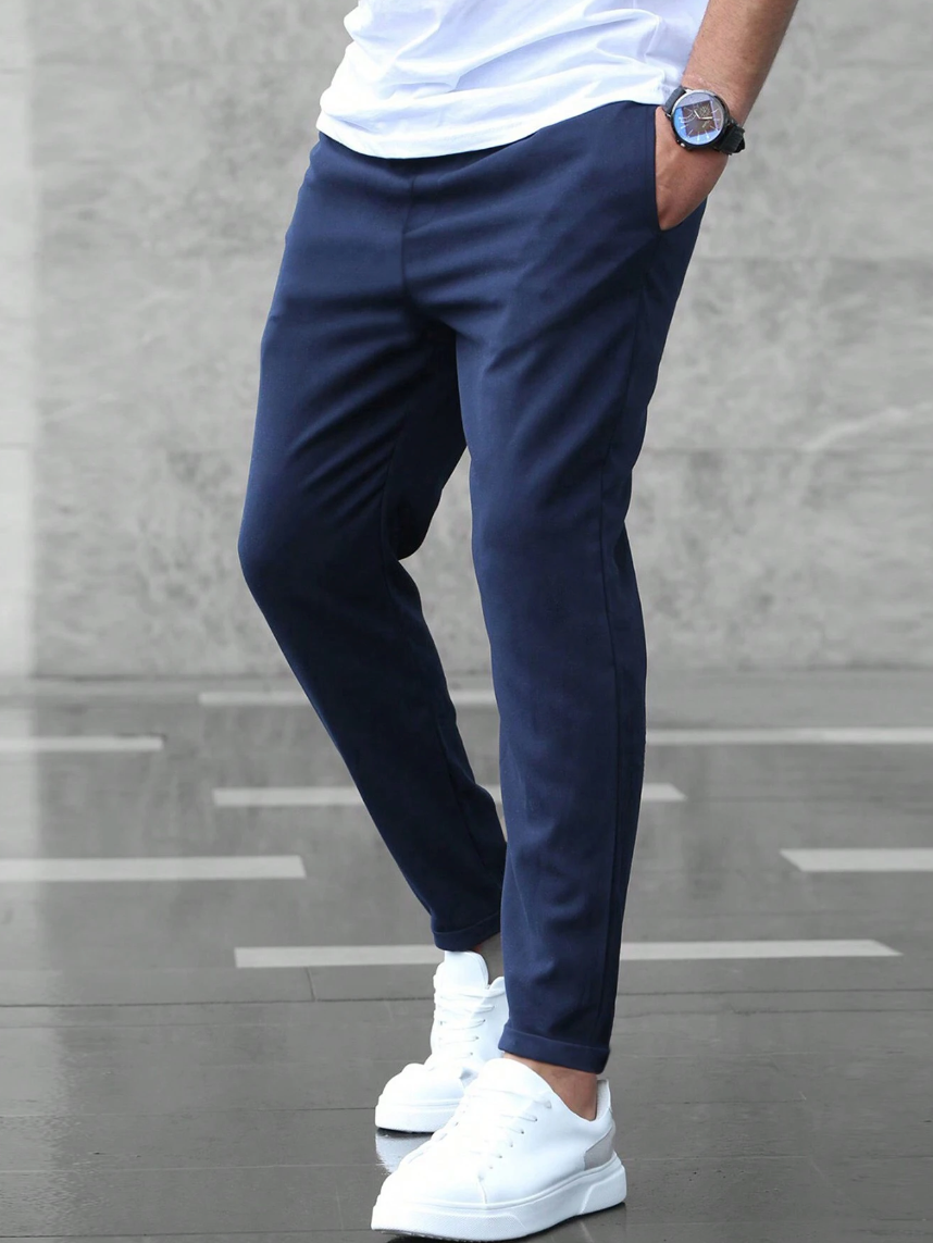 Ronviero – Pantaloni sport bărbătești cu croială strâmtă și șnur de ajustare