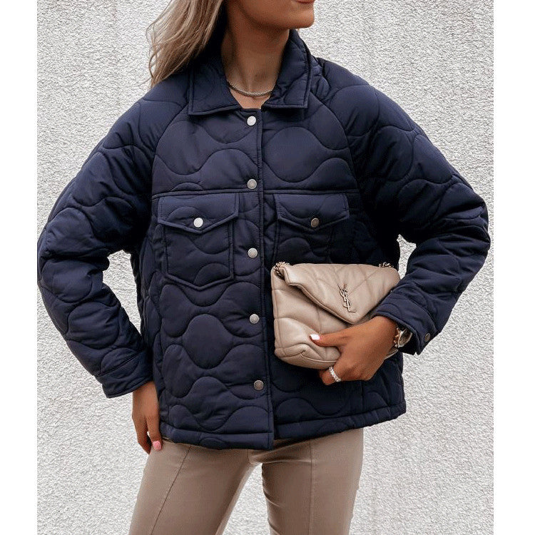 Orlena – Damen gesteppte Jacke mit Knöpfen
