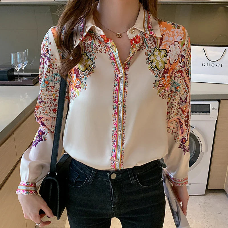 Florenca - Womens Floral Print Shirt
