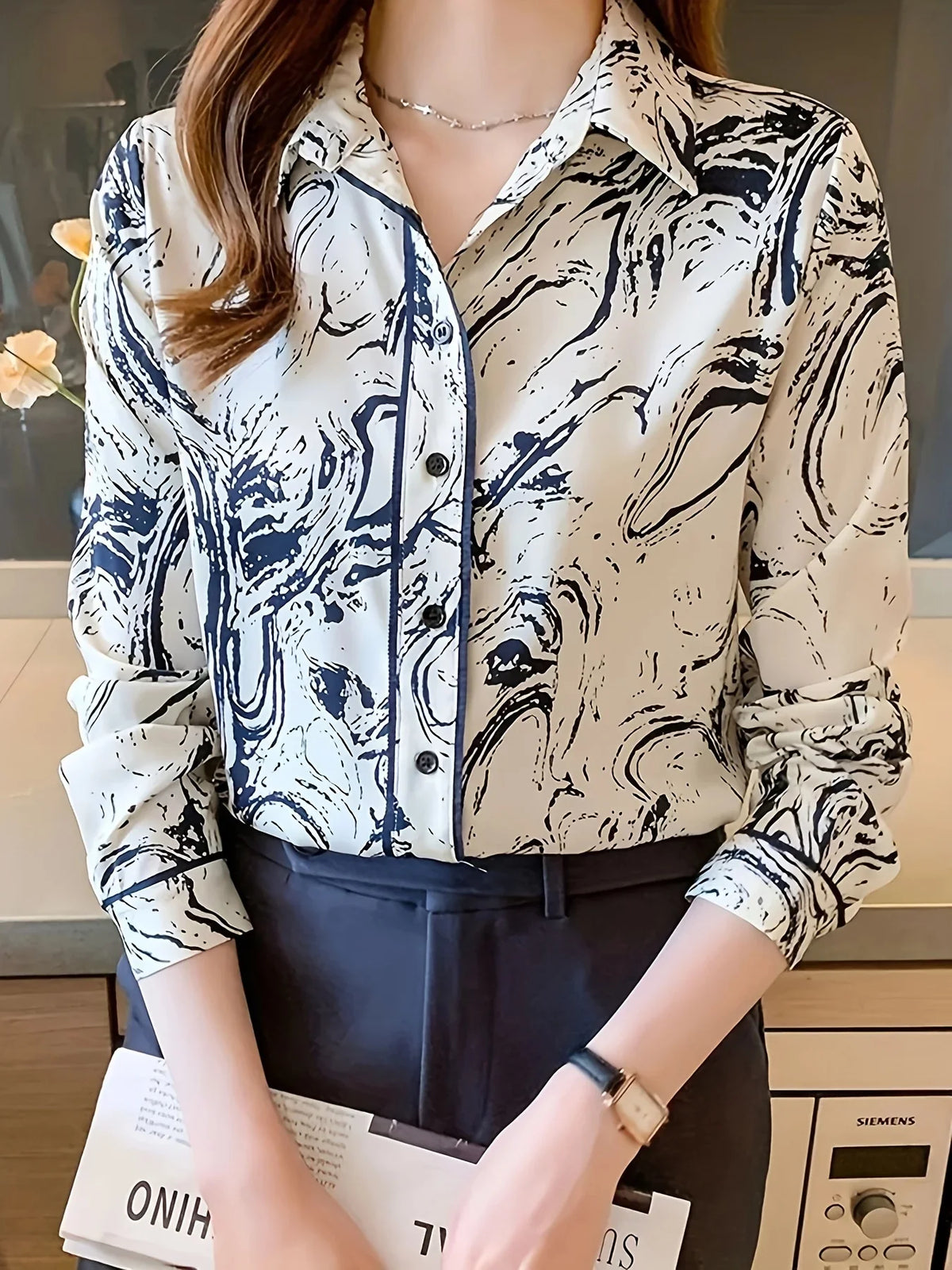 Florenca - Womens Floral Print Shirt