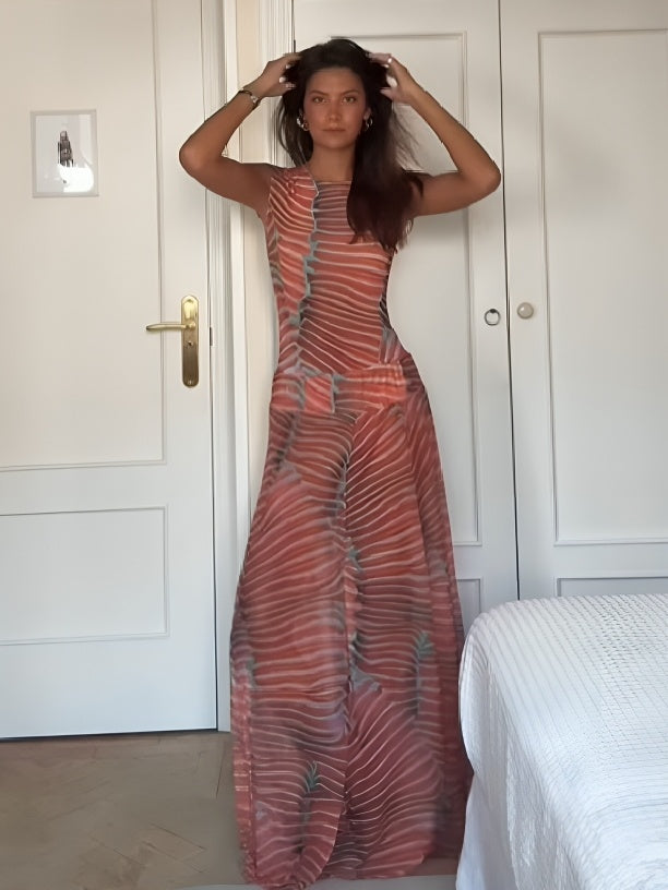 Velmiora - Mesh bodystocking og nederdel sæt