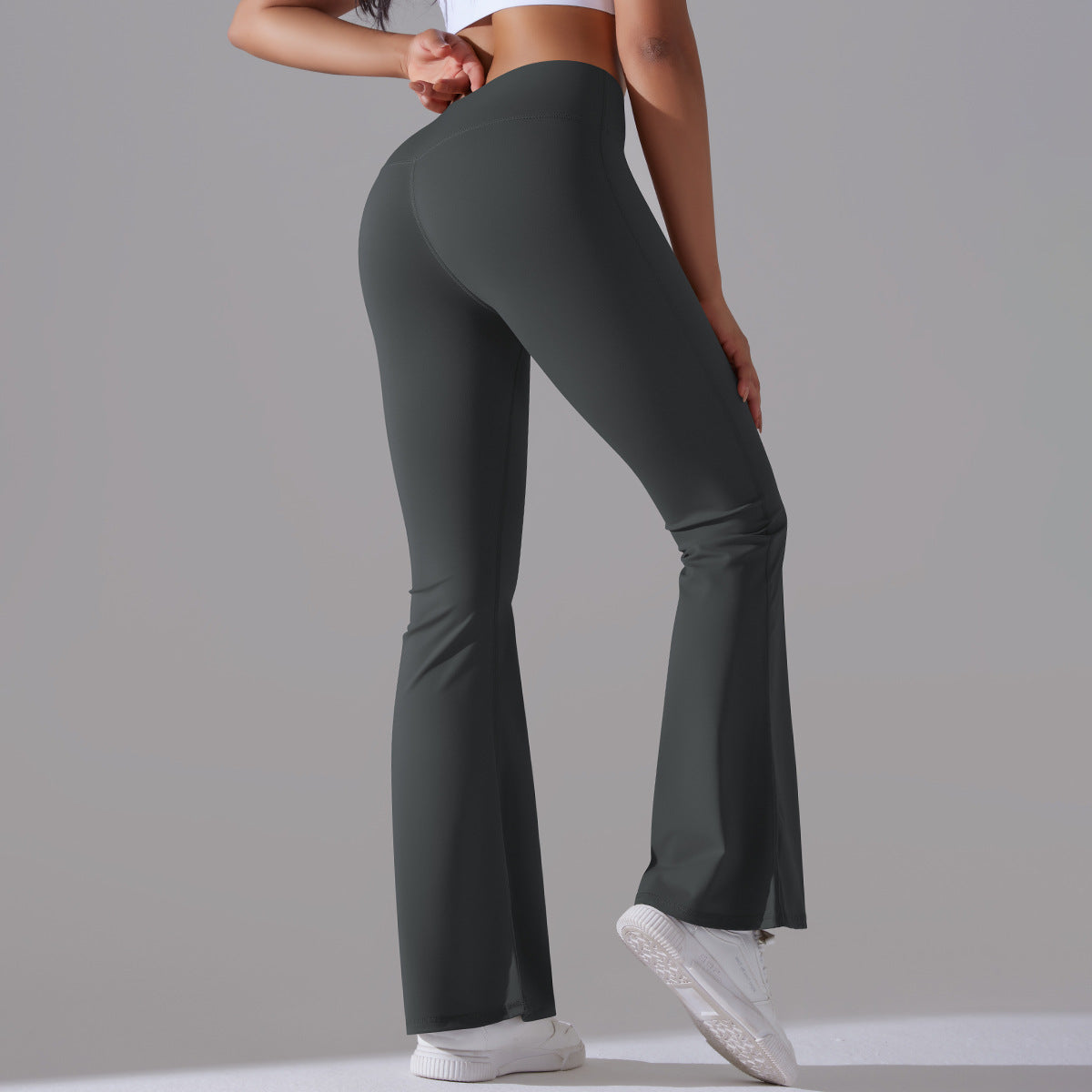 Nianna - Flared højtaljede fitnessleggings