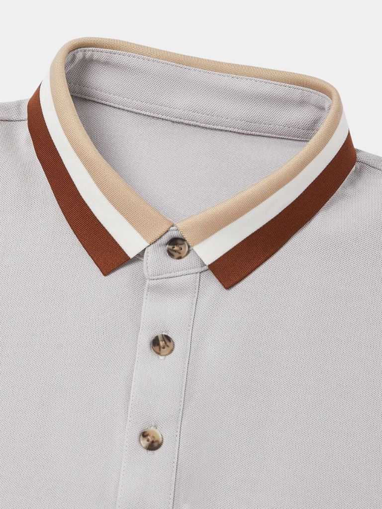 Mercan – Smart-Casual Polo mit kontrastierendem Kragen