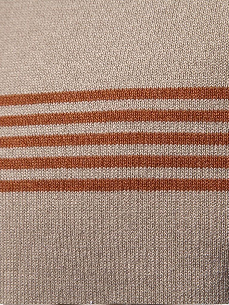 Melgior – Slim Fit cipzáras galléros csíkos pólóing