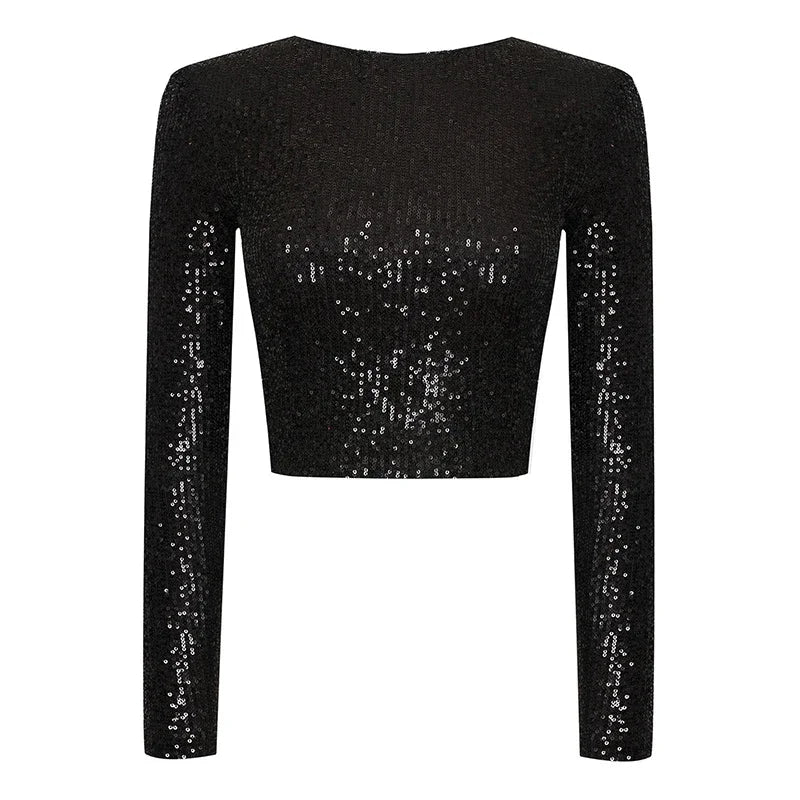 Alessia - Sequin Cropped Top