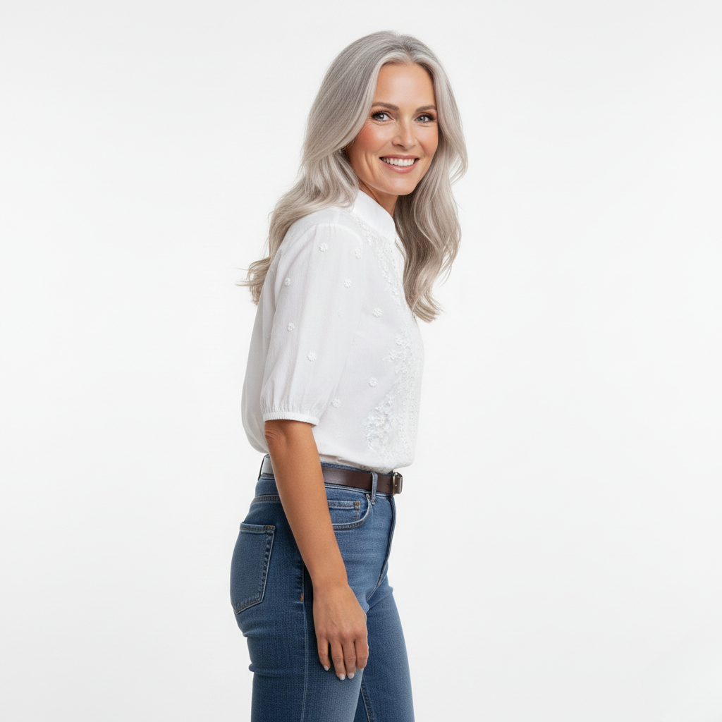 Mirellda – Fehér Elegáns Női Ing