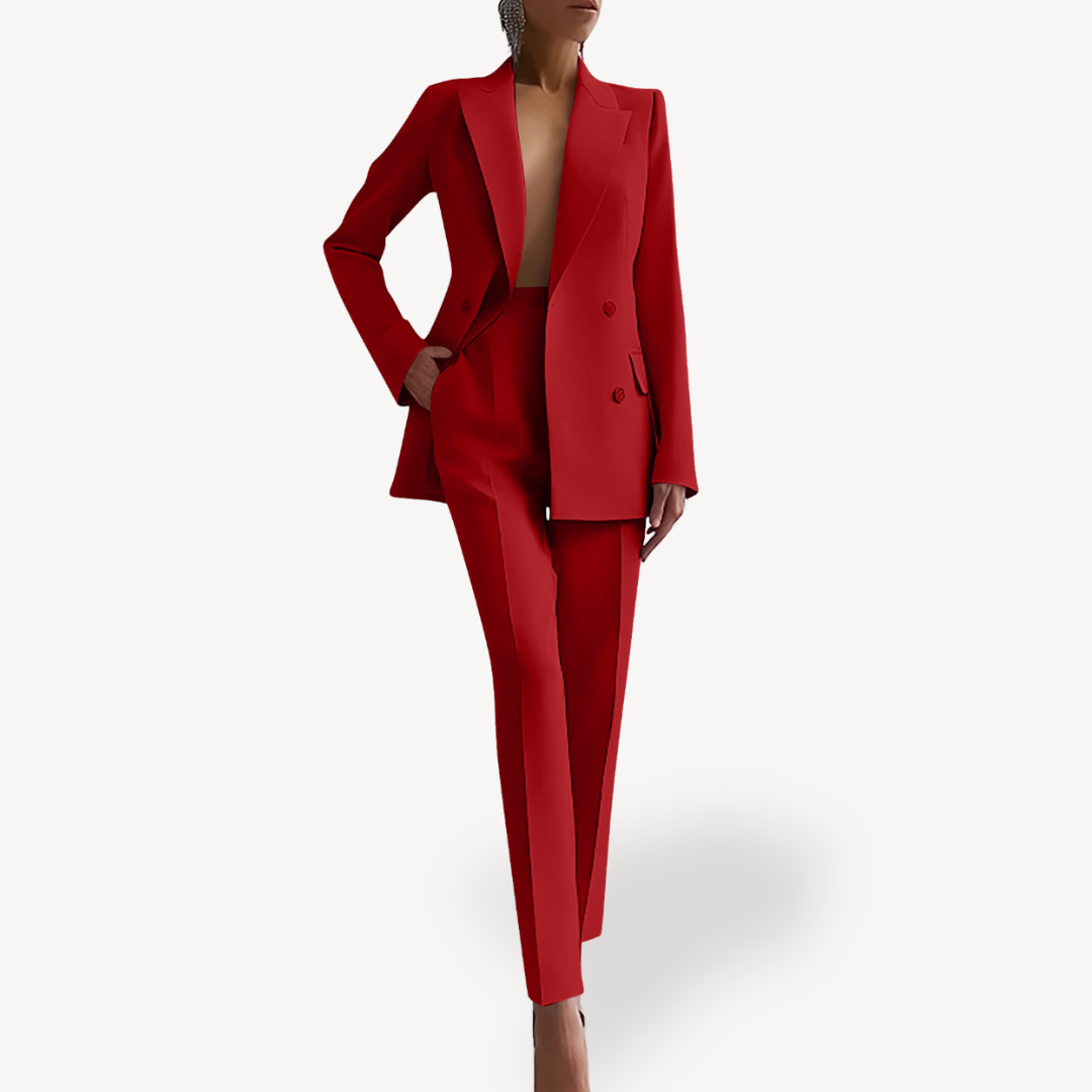 Verena – Conjunto de Blazer e Calças Formal de Primavera para Mulher