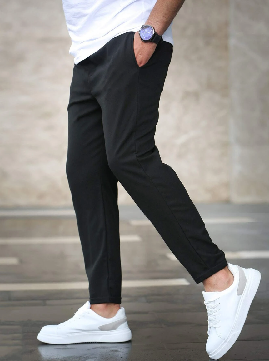 Ronviero – Pantaloni sport bărbătești cu croială strâmtă și șnur de ajustare