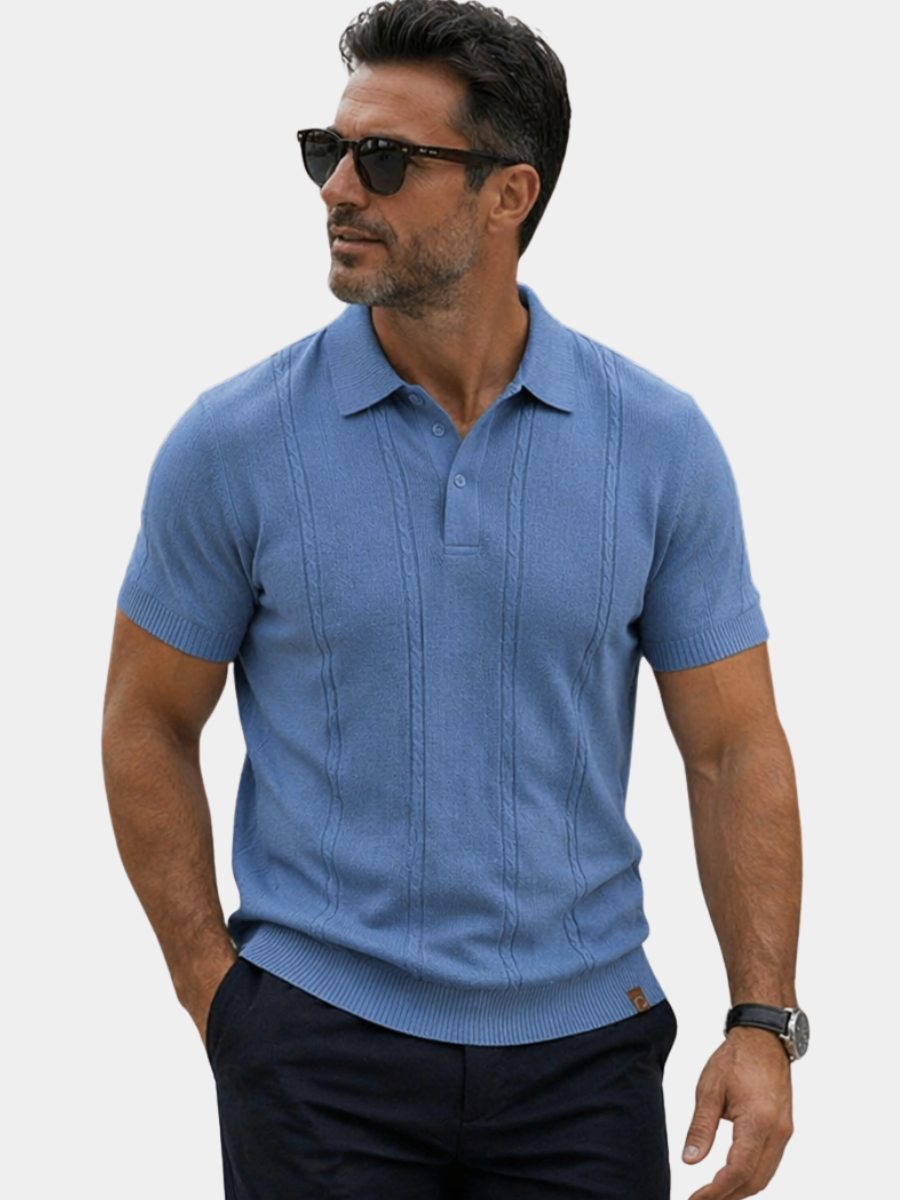 Montrivo - Moderné textúrované pánske polo tričko