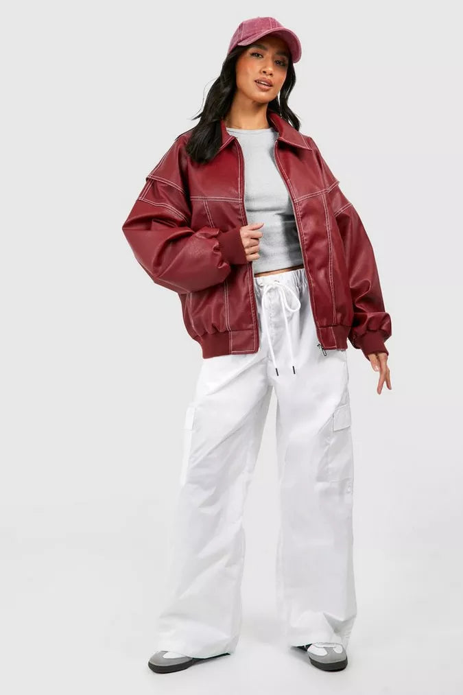 Valerique - Red Oversized Womens Jacket