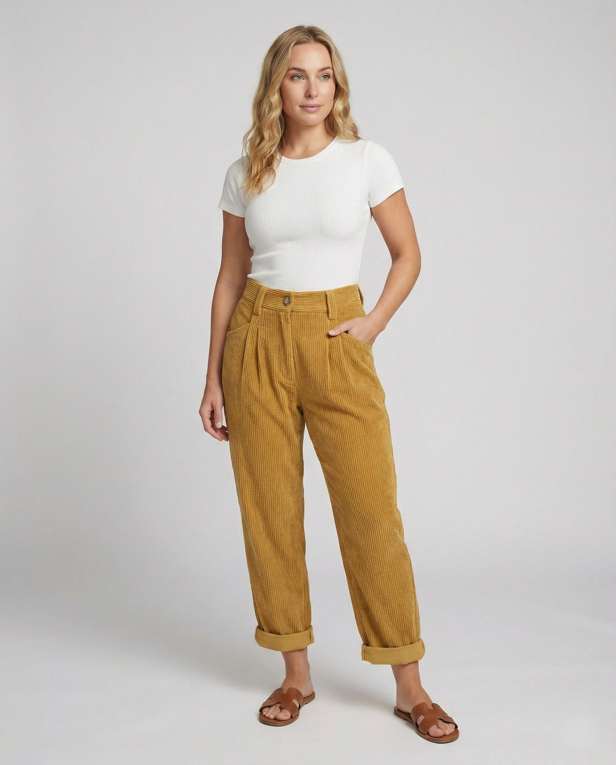 Mariell - Womens Casual Corduroy Trousers