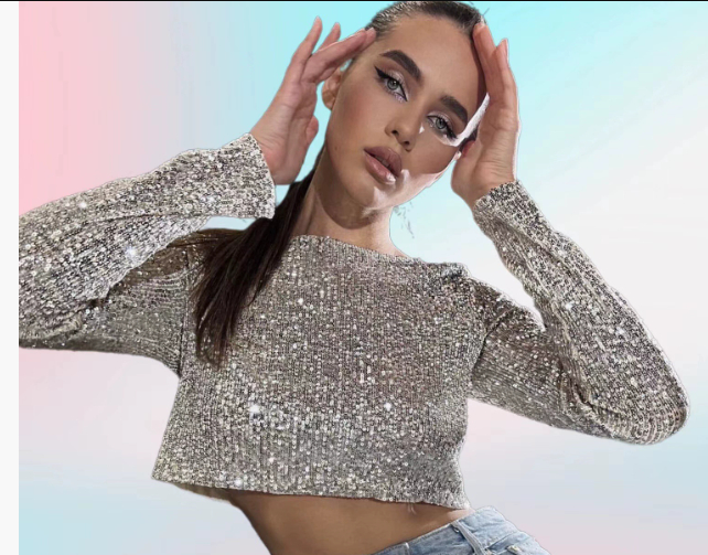 Alessia - Krátký top s flitry